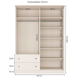 Quarto de Bebê Completo 1 Berço 1 Cômoda e 1 Guarda Roupa 4 Portas Baby Ananda Casatema - 5