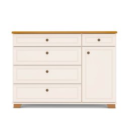 Quarto de Bebê Completo 1 Berço 1 Cômoda e 1 Guarda Roupa 4 Portas Baby Ananda Casatema - 19
