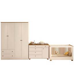 Quarto de Bebê Completo 1 Berço 1 Cômoda e 1 Guarda Roupa 4 Portas Baby Ananda Casatema - 2