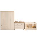 Ver imagem 2 de Quarto de Bebê Completo 1 Berço 1 Cômoda e 1 Guarda Roupa Baby Ananda Casatema MadeiraOriginals Branco/Offwhite/Mel
