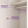 Quarto de Bebê Completo 1 Berço 1 Cômoda e 1 Guarda Roupa 4 Portas Baby Ananda Casatema - 8