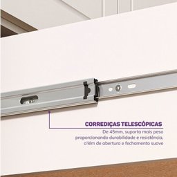 Quarto de Bebê Completo 1 Berço 1 Cômoda e 1 Guarda Roupa 4 Portas Baby Ananda Casatema - 9