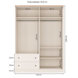 Quarto de Bebê Completo 1 Berço 1 Cômoda e 1 Guarda Roupa 4 Portas Baby Ananda Casatema - 6