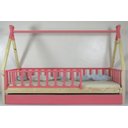 Ver imagem 1 de Bicama Infantil Solteiro Cabana Colorida Madeira Maciça Pinus Grade Vertical