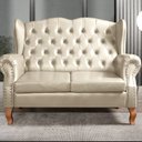 Ver imagem 1 de Sofá Imperador Namoradeira Chesterfield Retrô Colonial