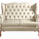Ver imagem 4 de Sofá Imperador Namoradeira Chesterfield Retrô Colonial Bege