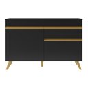 Ver imagem 5 de Gabinete Banheiro 2 Portas e 1 Gaveta Retrô 120cm Multimóveis FG5025 Preto