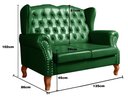 Ver imagem 3 de Sofá Imperador Namoradeira Chesterfield Retrô Colonial Verde