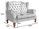 Ver imagem 3 de Sofá Imperador Namoradeira Chesterfield Retrô Colonial Branco