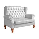 Ver imagem 2 de Sofá Imperador Namoradeira Chesterfield Retrô Colonial Branco