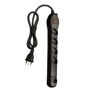 Filtro de Linha 5 Tomadas com Proteção de Circuit Breaker