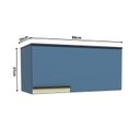 Ver imagem 3 de Armário Aéreo 1 Porta Basculante 80cm Azul Orion Cozinha Flórida Órion