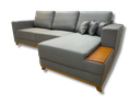 Ver imagem 1 de Sofá 3 Lugares 2,50 M Linho Marrom Chaise Aline Plus