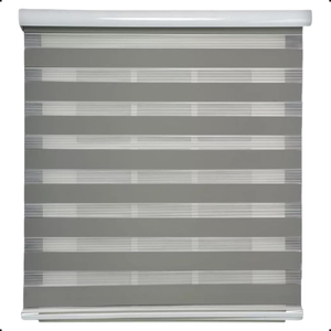Persiana Rolo Double Vision Zebra 1,80l X 1,60a Cinza Escuro