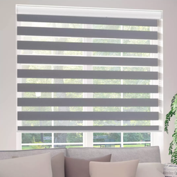 Persiana Rolo Double Vision Zebra 1,80l X 1,60a Cinza Escuro - 4