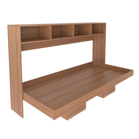 Cama Articulada Horizontal Solteiro Tecnomobili Cm8020 Cor:amêndoa