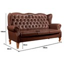 Ver imagem 3 de Sofá 3 Lugares Capitonê Vintage Imperador Chesterfield