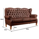 Ver imagem 3 de Sofá 3 Lugares Capitonê Vintage Imperador Chesterfield Marrom Café