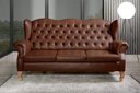 Ver imagem 1 de Sofá 3 Lugares Capitonê Vintage Imperador Chesterfield Marrom Café