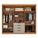 Ver imagem 4 de Guarda Roupa Casal 262cm com Espelho Giard D02 Amêndola/nude - Mpozenato