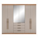 Ver mais imagens de Guarda Roupa Casal 262cm com Espelho Giard D02 Amêndola/nude - Mpozenato