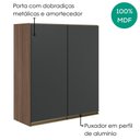 Ver imagem 4 de Armario Aereo 2 Portas MDF 80x90 cm Kali 119846 Carvalho Toq Chumbo Nicioli