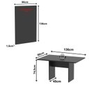 Ver imagem 3 de Mesa Reunião Escritório 136cm e Painel para Tv 32 Polegadas Cor:preto