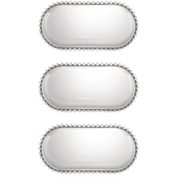 Kit 3 Travessas Doce/ Rocambole Oval Cristal Wolff 30x15x3cm - 1