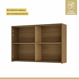 Cozinha 3 Peças Paneleiro 2 Portas 2 Gavetas, Armário Aéreo 2 Portas 120cm e Aéreo Geladeira Rainha - 5