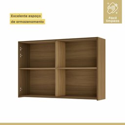 Cozinha 3 Peças Paneleiro 2 Portas 2 Gavetas, Armário Aéreo 2 Portas 120cm e Aéreo Geladeira Rainha - 8