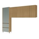 Ver imagem 2 de Cozinha 3 Peças 270cm com Paneleiro 2 Portas 2 Gavetas e 2 Armário Aéreo 2 Portas Geladeira Rainha