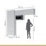 Cozinha 3 Peças Paneleiro 2 Portas 2 Gavetas, Aéreo Microondas e Armário Aéreo 120cm Rainha - 14