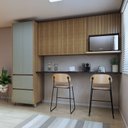 Ver imagem 1 de Cozinha 3 Peças Rainha Paneleiro 2 Portas 2 Gavetas, Aéreo Microondas e Armário 120cm