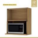 Ver mais imagens de Cozinha 3 Peças Rainha Paneleiro 2 Portas 2 Gavetas, Aéreo Microondas e Armário 120cm Branco/Verde/Nature