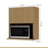 Cozinha 3 Peças Rainha Paneleiro 2 Portas 2 Gavetas, Aéreo Microondas e Armário 120cm - 13