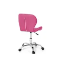 Ver imagem 4 de Cadeira Office Eiffel Slim Base Giratória Rosa - Cromado