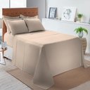 Ver imagem 4 de Jogo Cama Queen Size Algodão 130 Fios Liso Conforto Macio