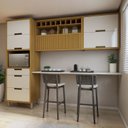 Ver imagem 1 de Cozinha 3 Peças Imperatriz Paneleiro Forno 2 Portas 3 Gavetas, Armário Aéreo 1 Porta e Armário Aéreo 2 Portas I