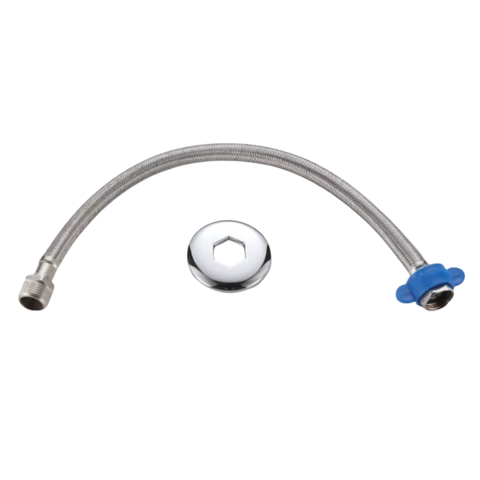 Engate de Aço Inox Flexível em Malha Trançada de 40cm Pia Caixa Acoplada Torneira Macho Femea