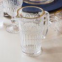 Ver imagem 4 de Jarra de Vidro 750ml de Cristal Mauve com Fio de Ouro Wolff