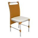 Ver imagem 1 de Cadeira de Cozinha Veneza em Alumínio e Fibra Sintética Caramelo-branco