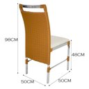 Ver imagem 5 de Cadeira de Cozinha Veneza em Alumínio e Fibra Sintética Caramelo-branco