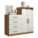 Ver imagem 2 de Cômoda Londres e Guarda Roupa Casal Nápole 2045149 Atacama Off White - Aramóveis