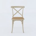 Ver imagem 2 de Cadeira Jantar Cross Katrina Off White Assento Corano Bege Aço