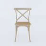 Cadeira Jantar Cross Katrina Off White Assento Corano Bege Aço - 2