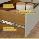 Ver imagem 4 de Cozinha 3 Peças Imperatriz Paneleiro Forno 2 Portas 3 Gavetas, Armário Aéreo 1 Porta e Armário Aéreo Geladeira