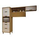 Ver imagem 2 de Cozinha 3 Peças Imperatriz Paneleiro Forno 2 Portas 3 Gavetas, Armário Aéreo 1 Porta e Armário Aéreo Geladeira