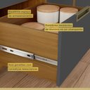 Ver imagem 4 de Cozinha 3 Peças Imperatriz Paneleiro Torre 2 Portas 3 Gavetas, Armário Aéreo 1 Porta e Armário Aéreo Geladeira