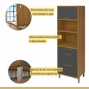 Ver imagem 3 de Cozinha 3 Peças Imperatriz Paneleiro Torre 2 Portas 3 Gavetas, Armário Aéreo 1 Porta e Armário Aéreo Geladeira