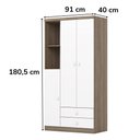 Ver imagem 4 de Quarto Infantil 3 Pecas Berco Mini Cama Bala de Menta Rustico Branco Henn